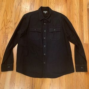 EUC L.L. Bean Signature Mens XL Black button down long sleeve casual shirt